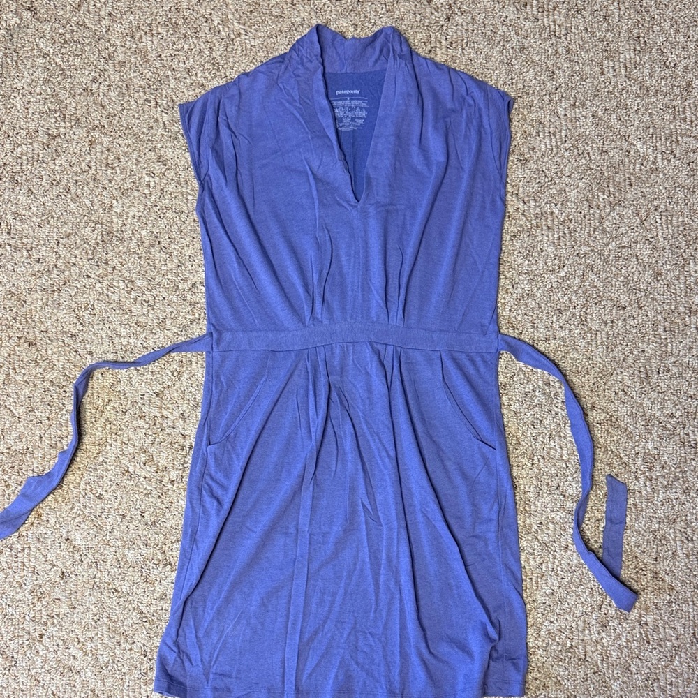 Purple Sleeveless Wrap Dress